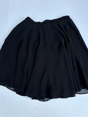 Adrianna Papell Black Flowing A-Line Skirt